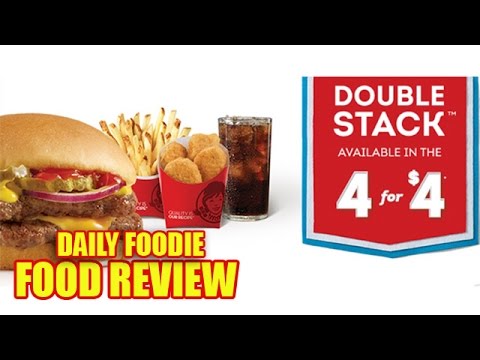 Double Stack 4 for $4 Deal Review - Wendy&#039;s New Value Meal Unwrapping #foodreview