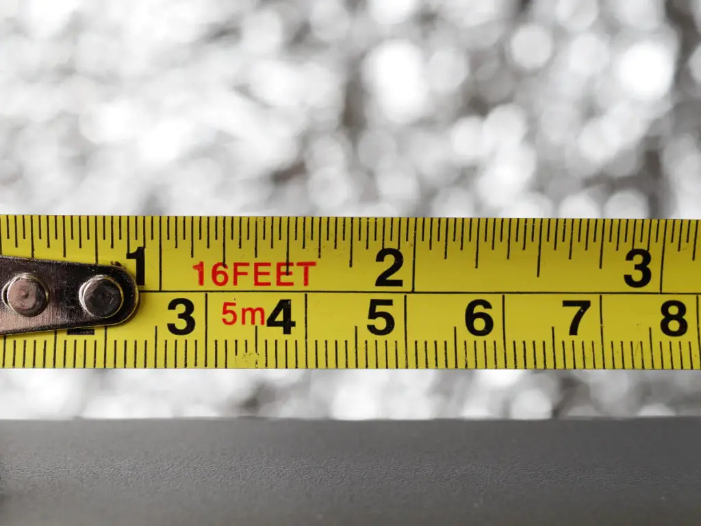 Tool Bench Hardware Tape Measure From Dollar Tree, Ruler Detail