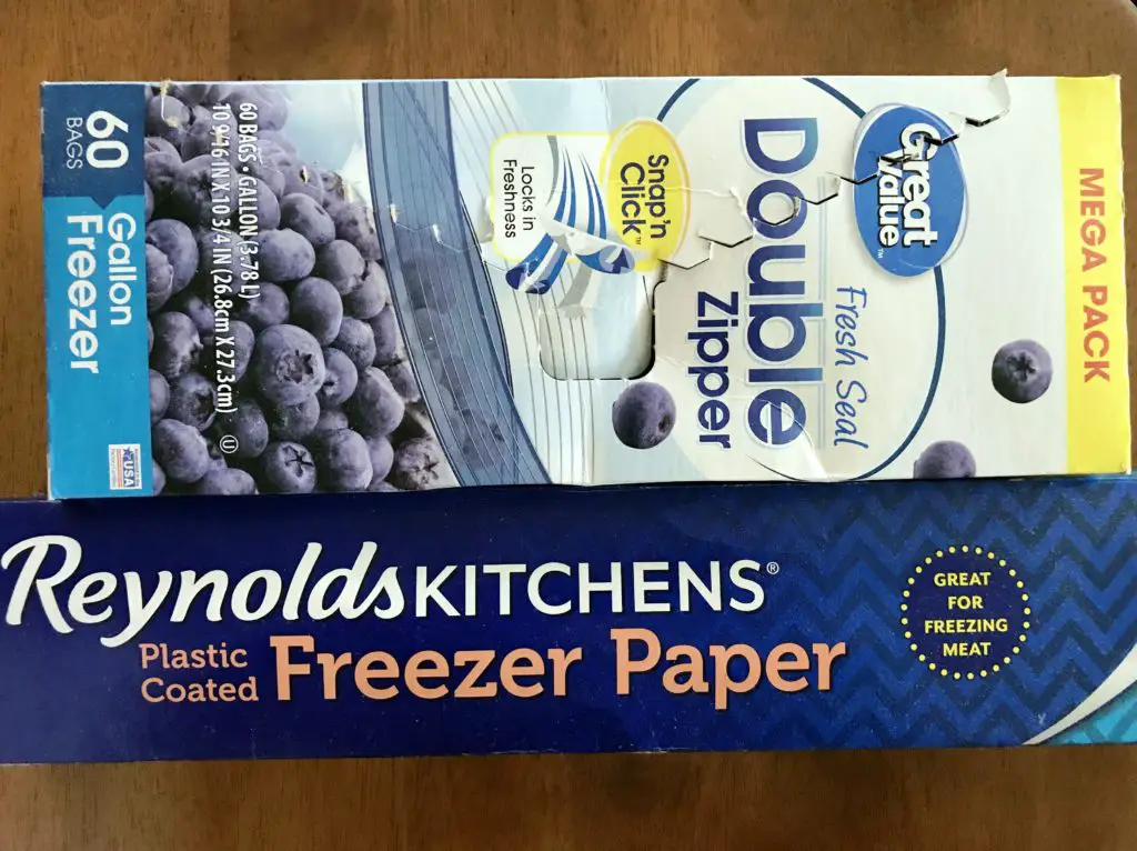 Freezer Paper and Saran Wrap