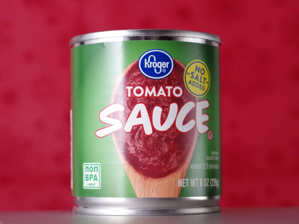 Kroger Tomato Sauce 8oz Can Front
