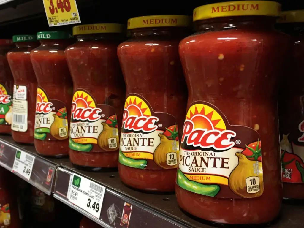 Pace Picante Medium Salsa on shelf