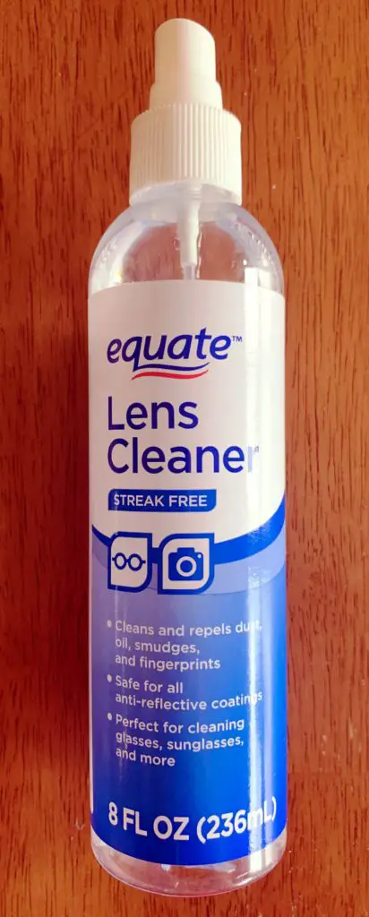 equate lens cleaner spray