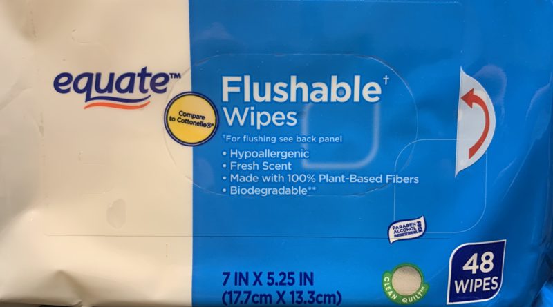 Walmart Equate Flushable Wipes