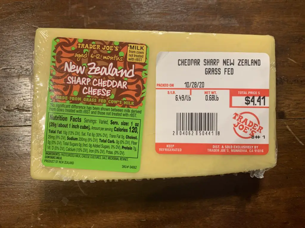 Trader Joe's Cheddar Cheese