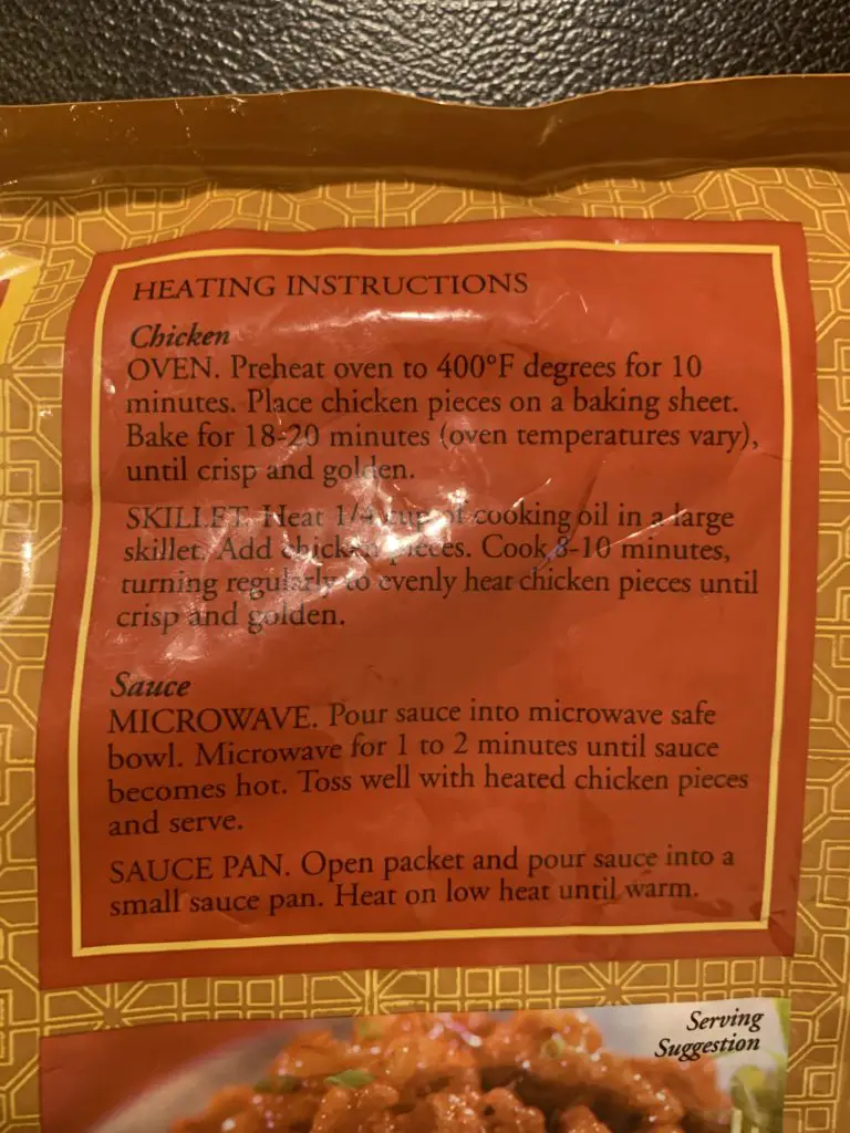 Trader Joe's Orange Chicken Instructions