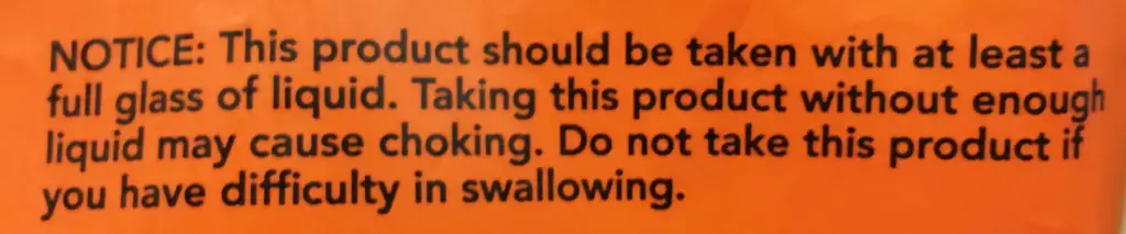 NOW Psyllium Husk Powder Warning